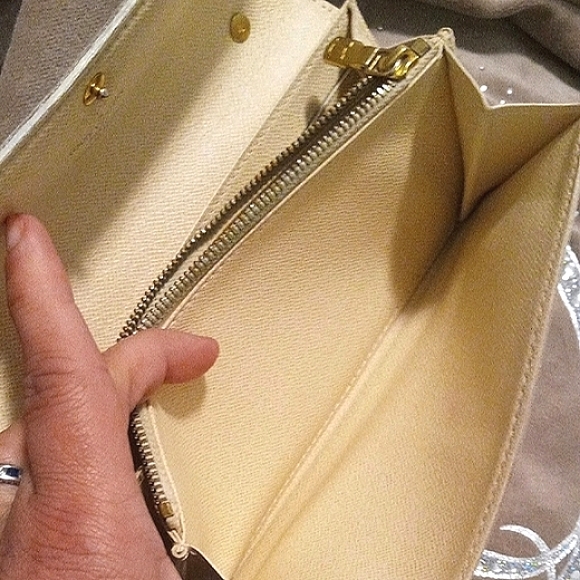 ▶ ®Louis Vuitton Damier Azur Sarah Continental Wallet WOC Pre-owned - Picture 10 of 16